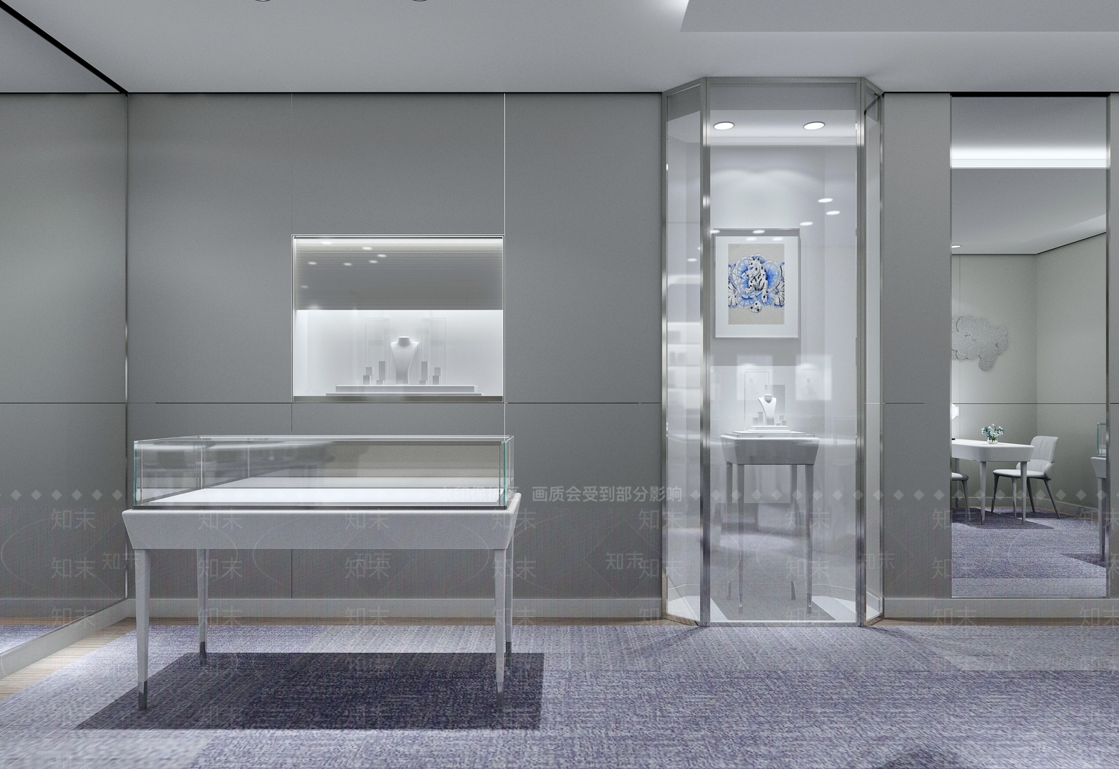 现代珠宝展示台3D模型下载【ID:1135003558】