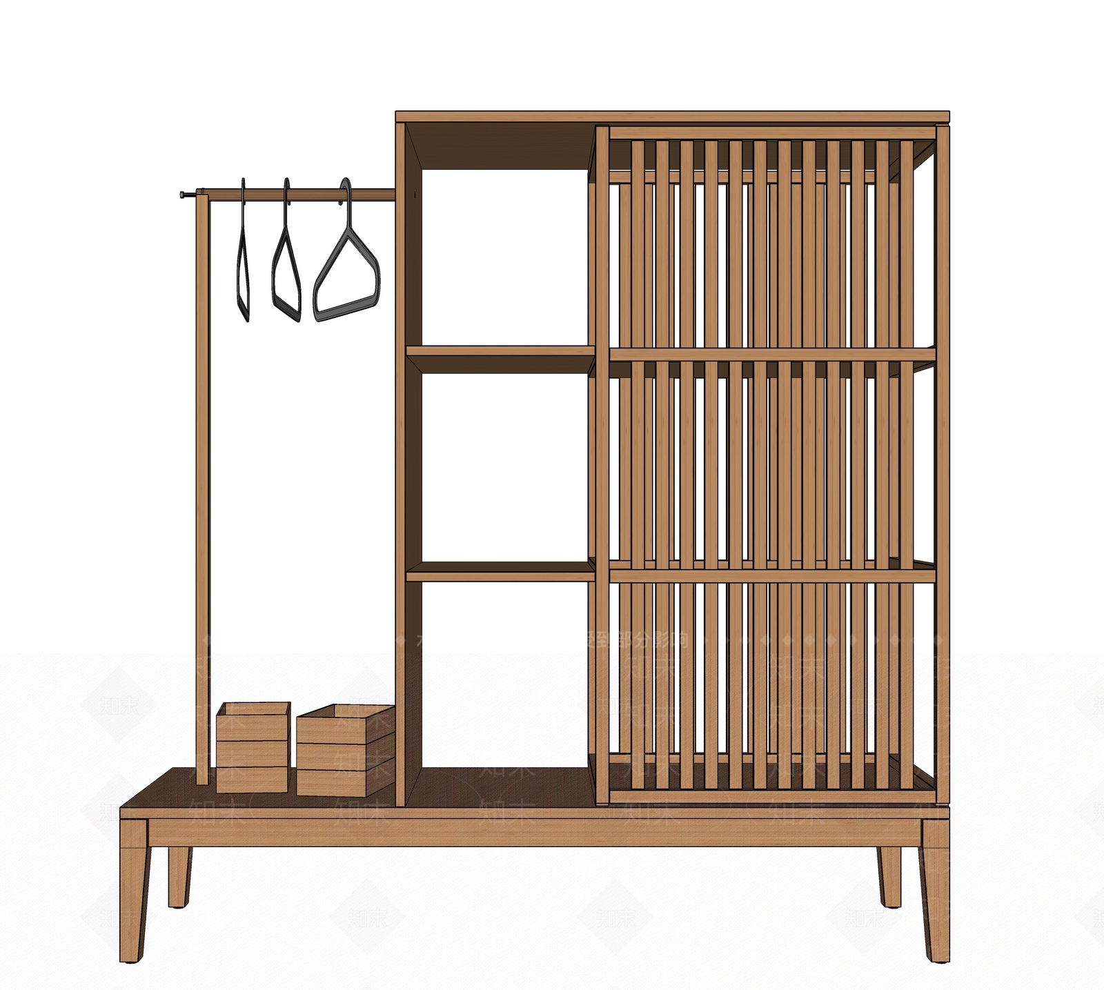 Nordkisa日式展示架SU模型下载【ID:1135006918】