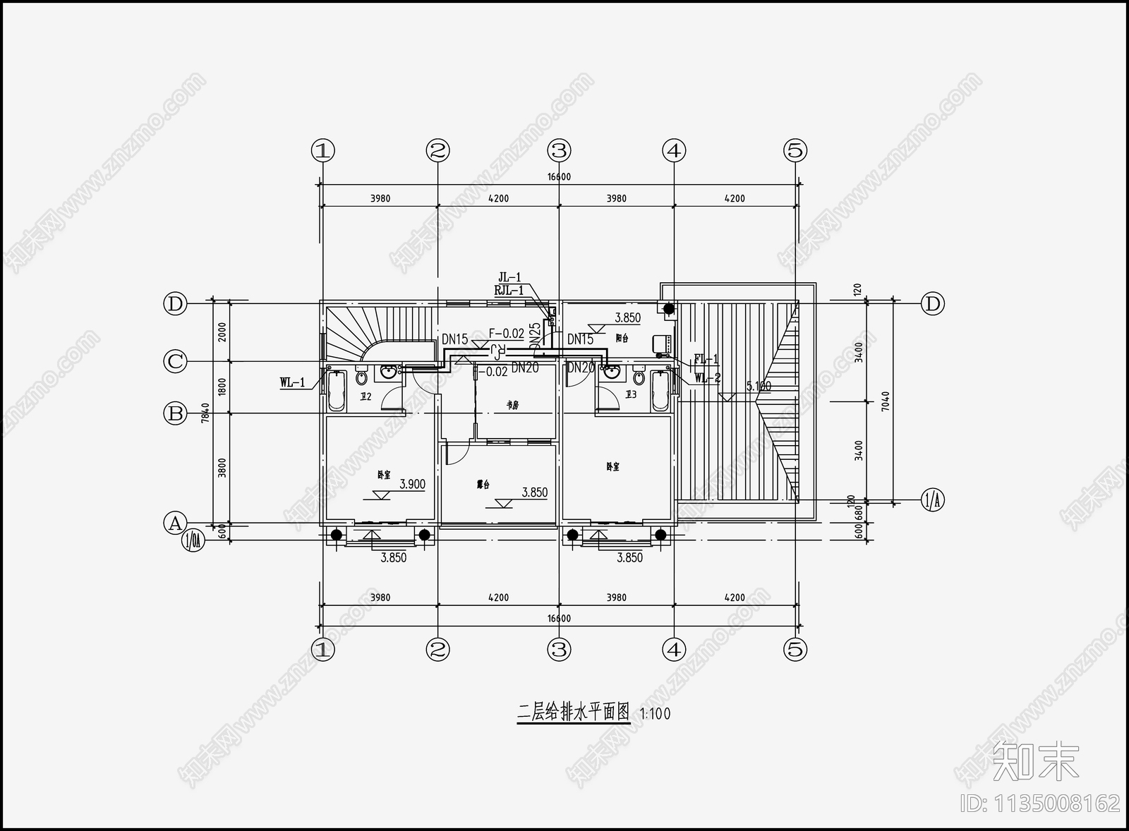 自建房建筑给排水cad施工图下载【ID:1135008162】