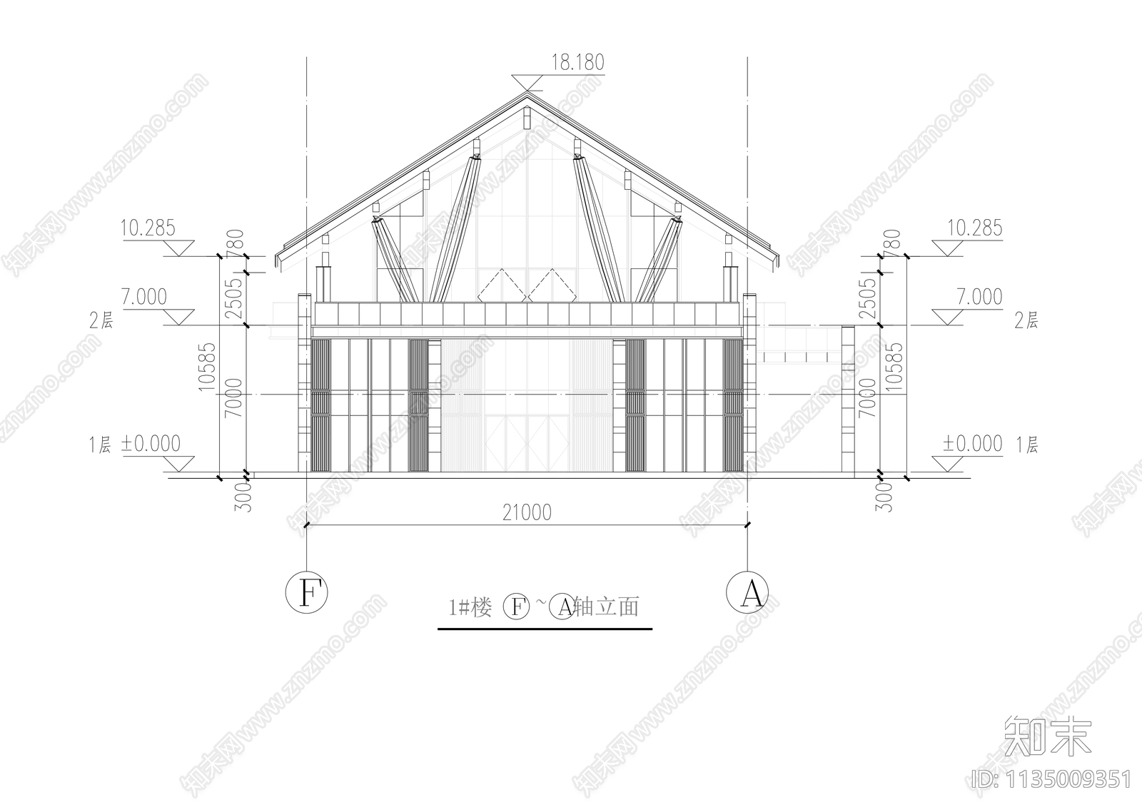 现代小型售楼处建筑cad施工图下载【ID:1135009351】