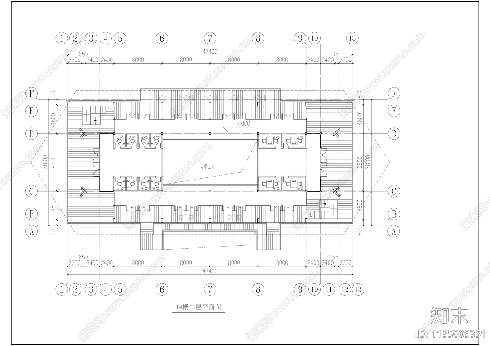 现代小型售楼处建筑cad施工图下载【ID:1135009351】