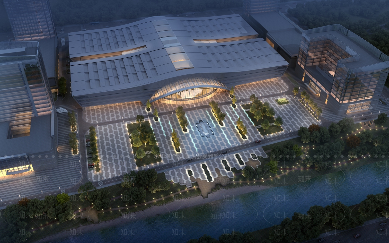 现代机场鸟瞰规划3D模型下载【ID:1135012185】