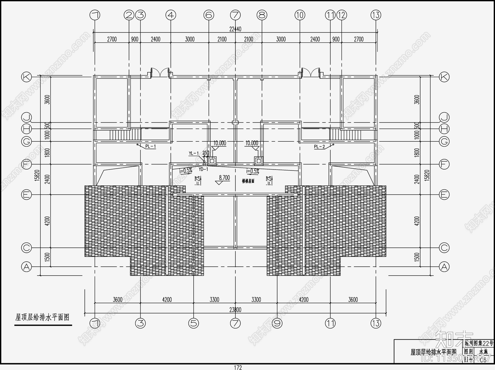 自建房建筑给排水cad施工图下载【ID:1135013417】