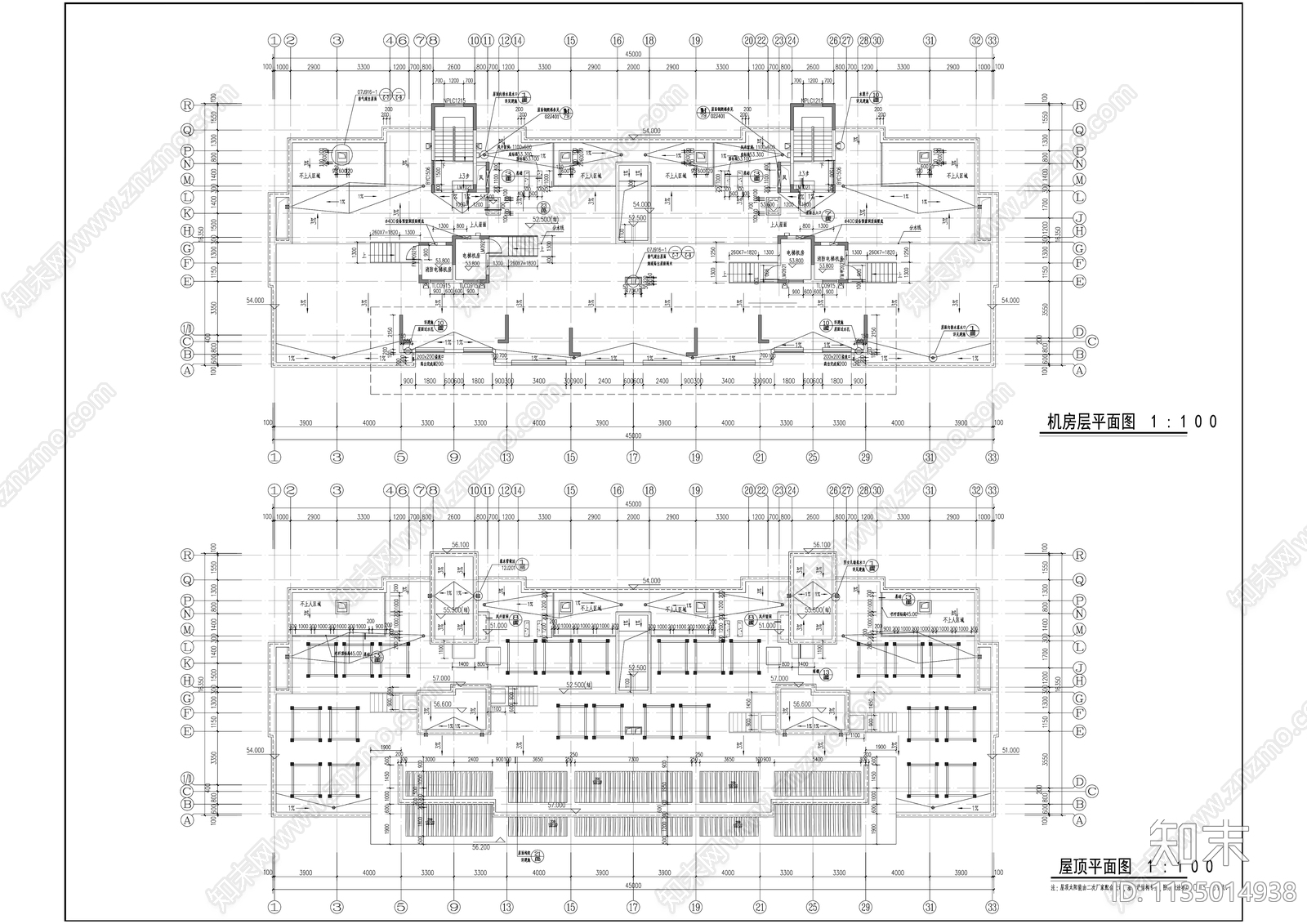 现代高层住宅小区建筑cad施工图下载【ID:1135014938】