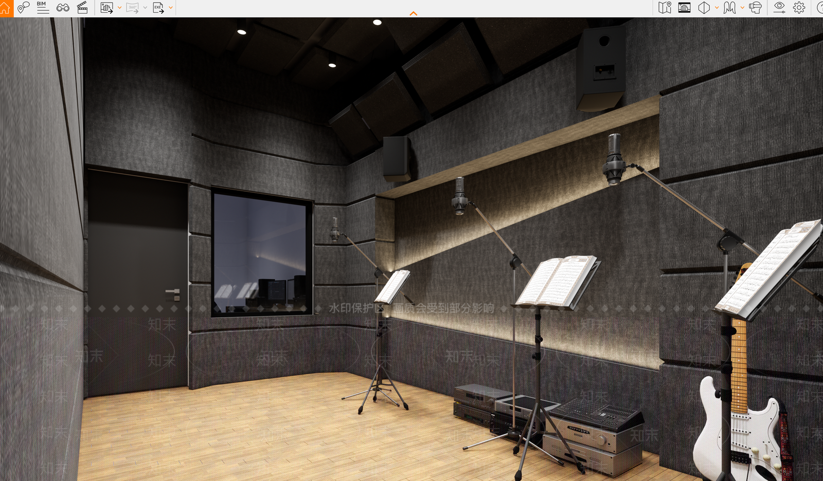 现代录音室SU模型下载【ID:1135020085】