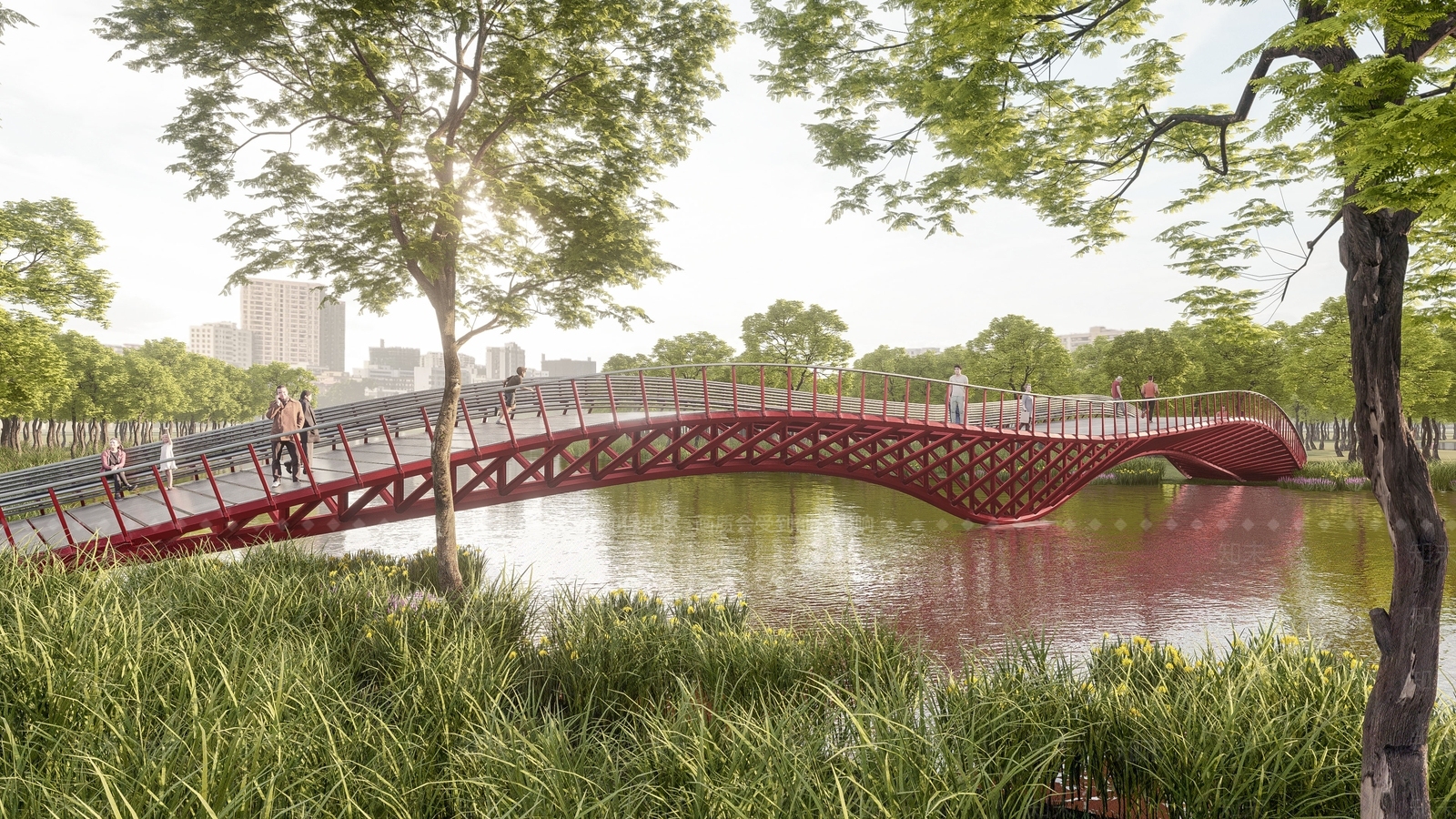 现代网红造型景观桥SU模型下载【ID:1135020116】