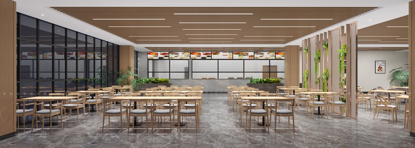 现代食堂3D模型下载【ID:1135042246】