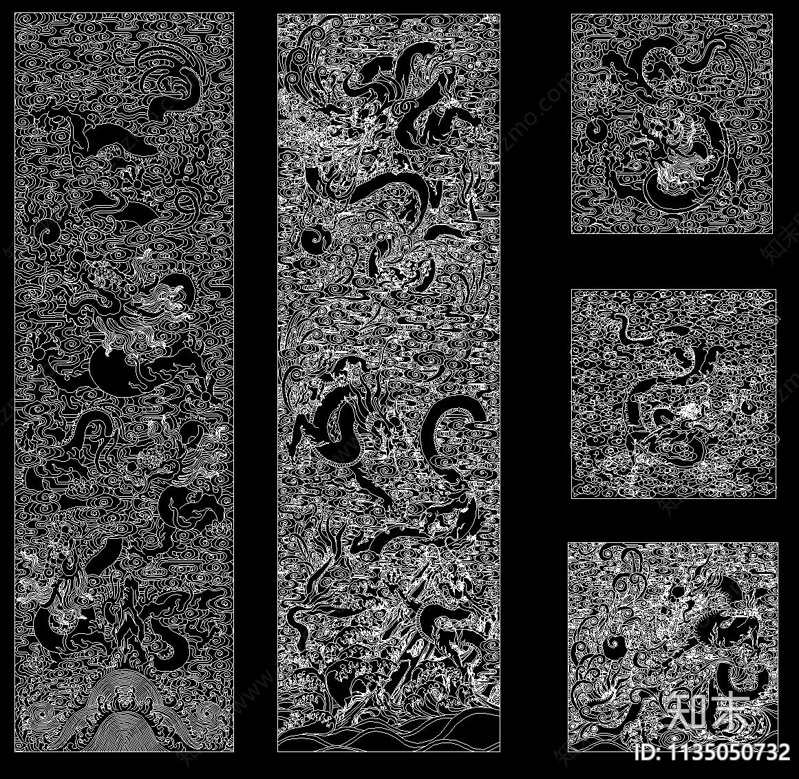 龙图案施工图下载【ID:1135050732】