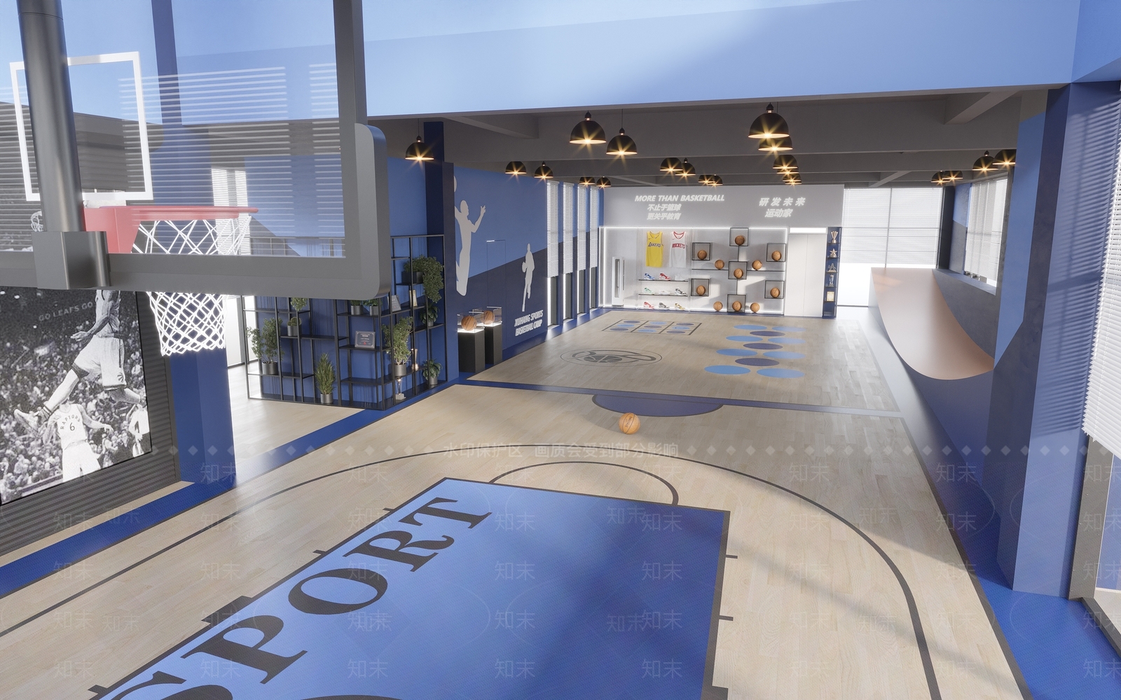 现代篮球训练场所3D模型下载【ID:1135051926】