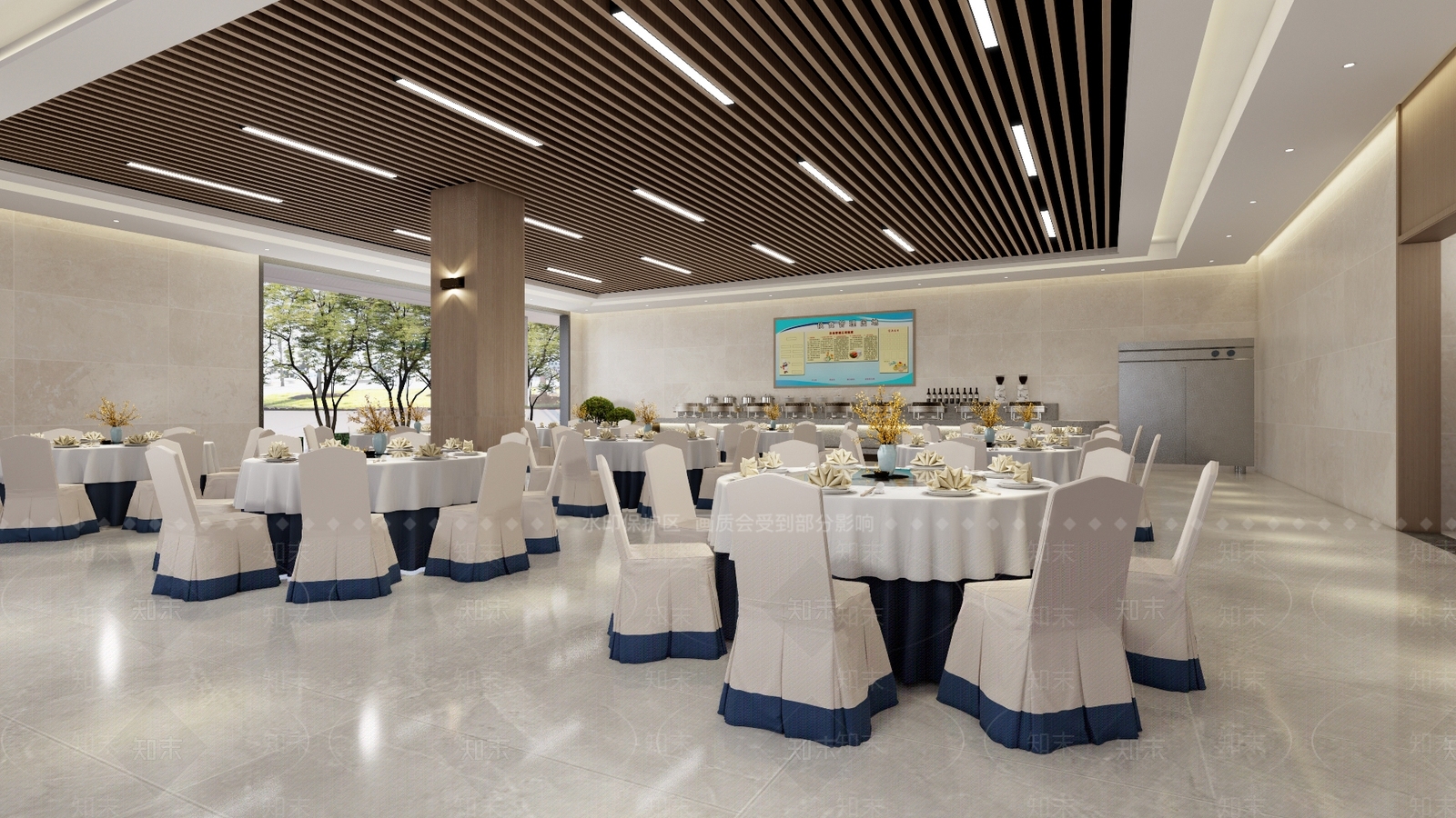 现代酒店宴会厅SU模型下载【ID:1135052058】