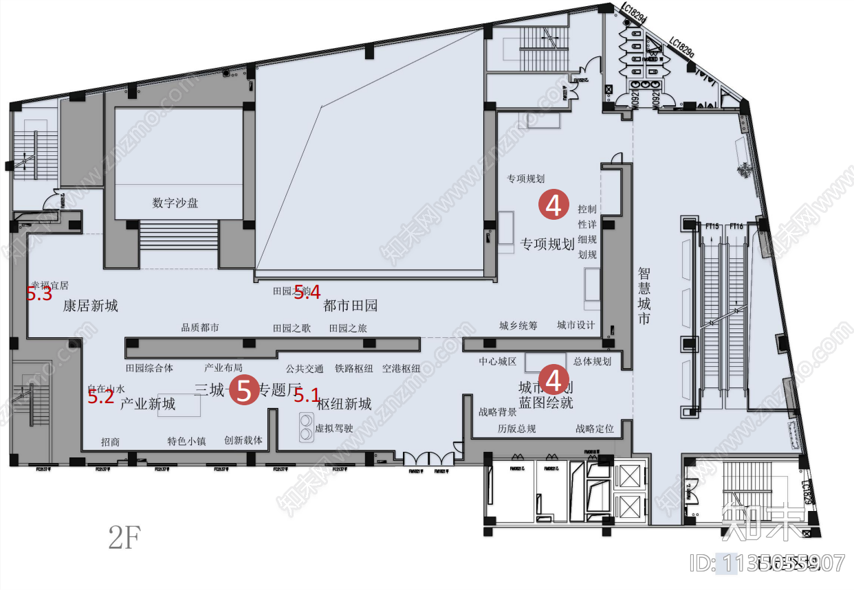 市民中心展览规划馆cad施工图下载【ID:1135055907】