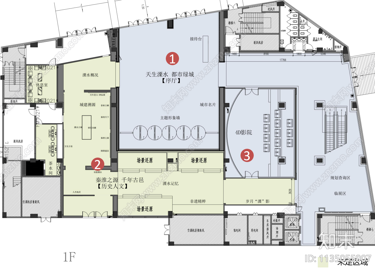 市民中心展览规划馆cad施工图下载【ID:1135055907】