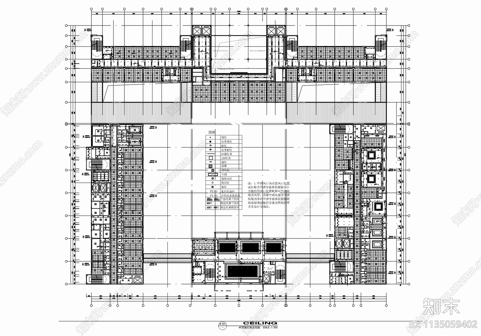 七层中医院室内cad施工图下载【ID:1135059402】