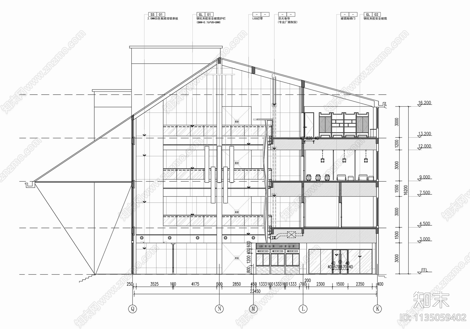 七层中医院室内cad施工图下载【ID:1135059402】