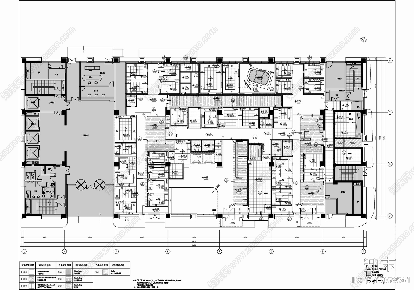 医院门诊部室内cad施工图下载【ID:1135059541】