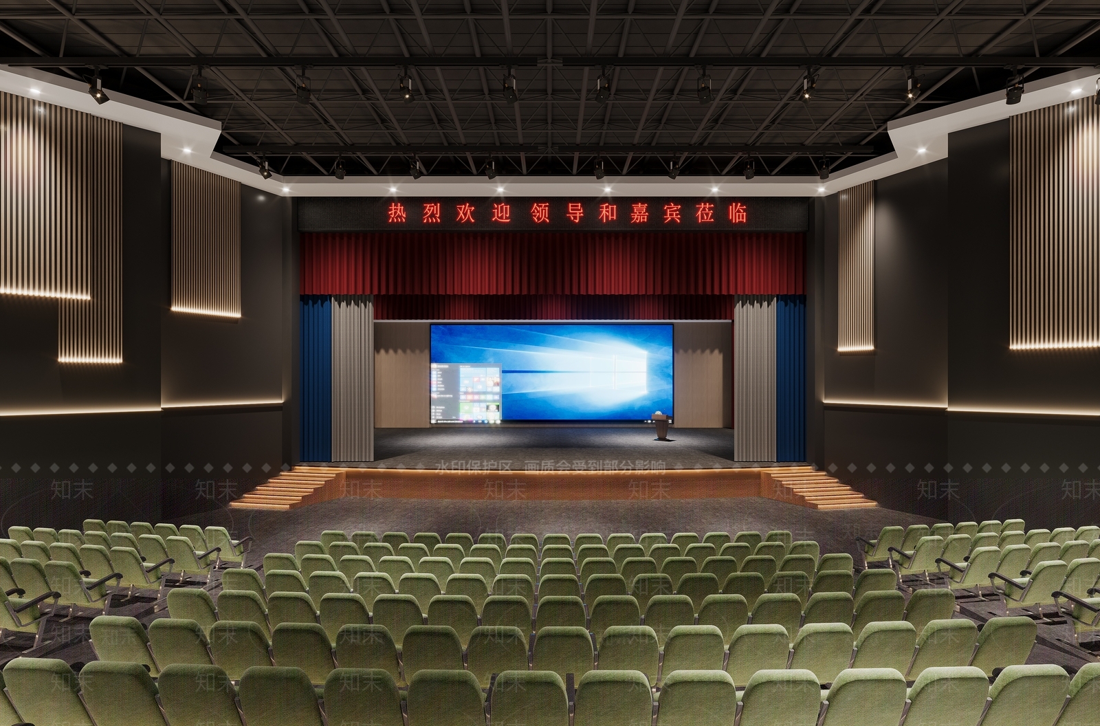 现代报告厅3D模型下载【ID:1135062220】