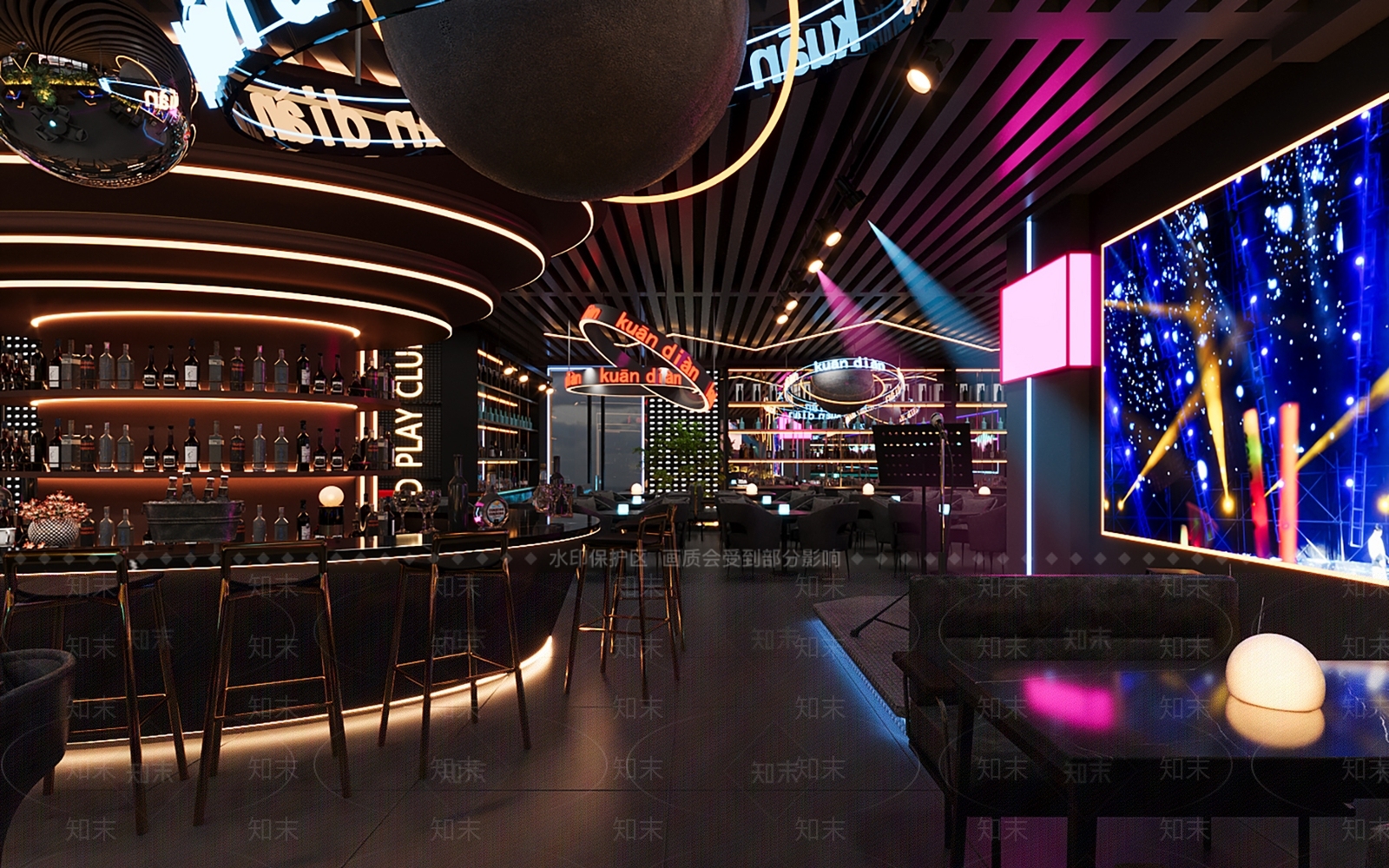 现代音乐酒吧3D模型下载【ID:1135066027】