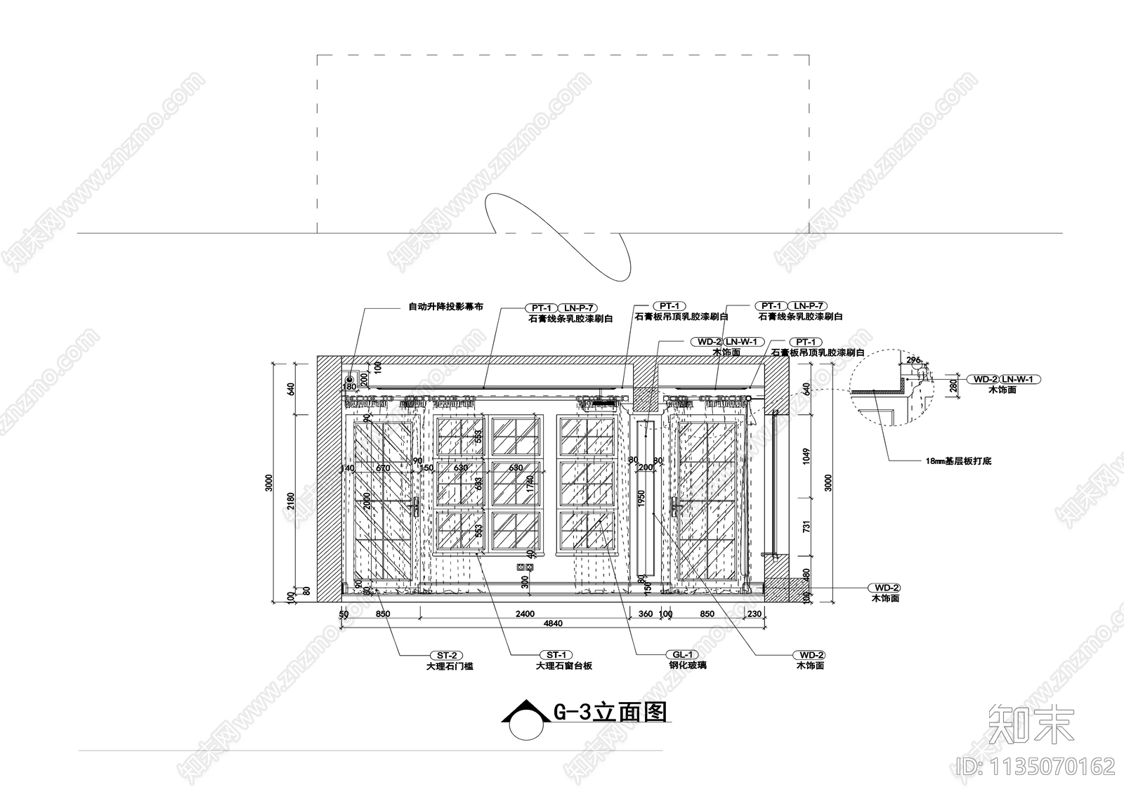 美式别墅效果图cad施工图下载【ID:1135070162】