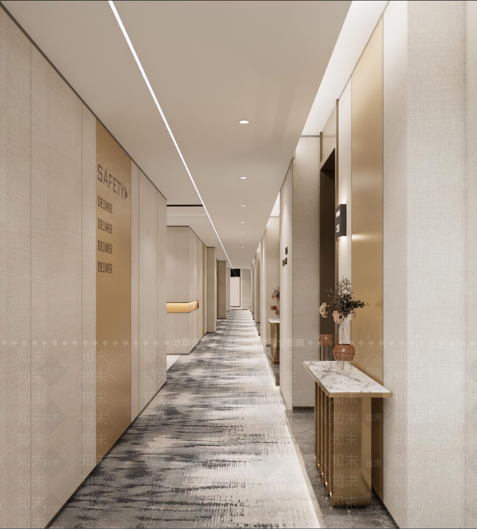 现代酒店过道SU模型下载【ID:1135264551】