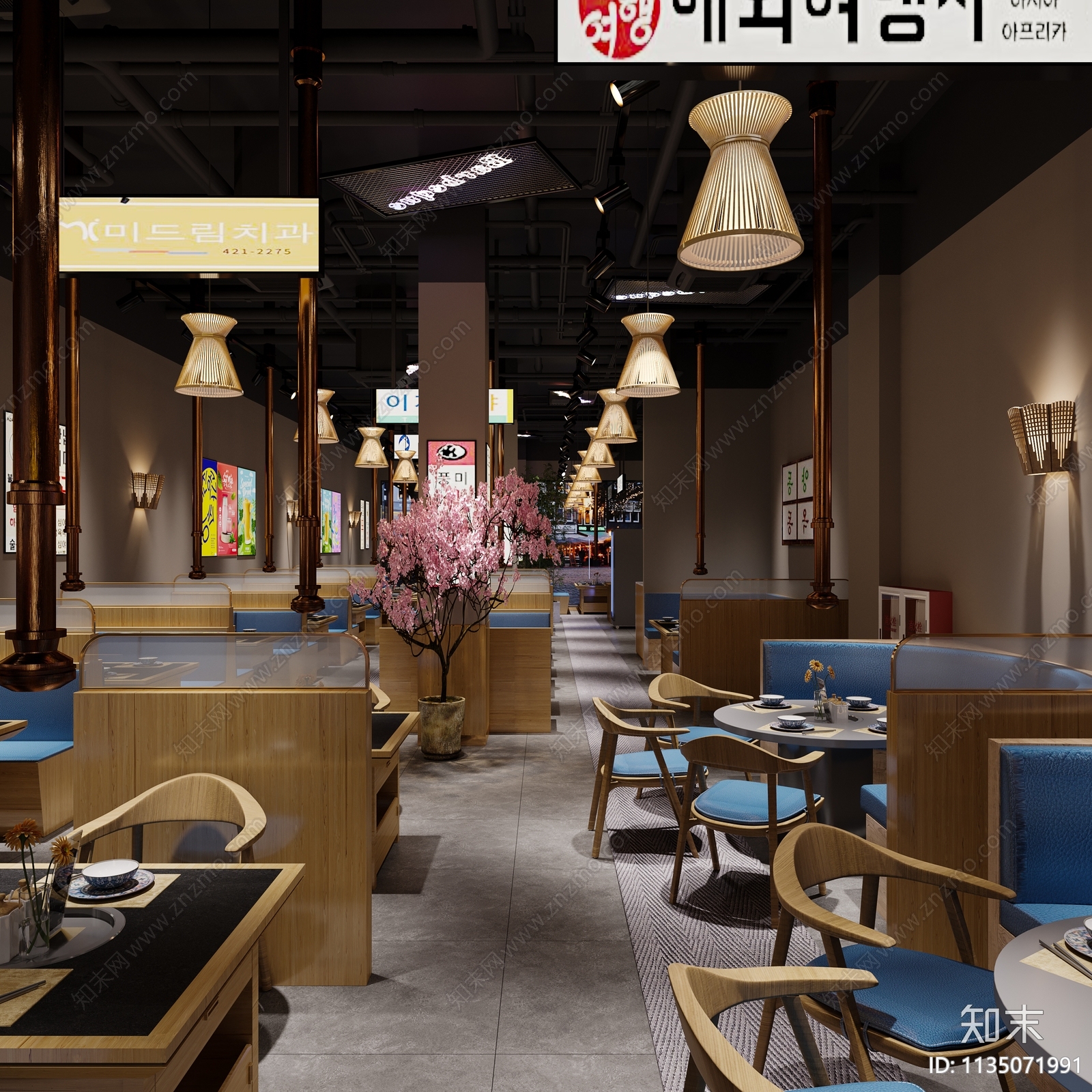 现代烤肉店3D模型下载【ID:1135071991】