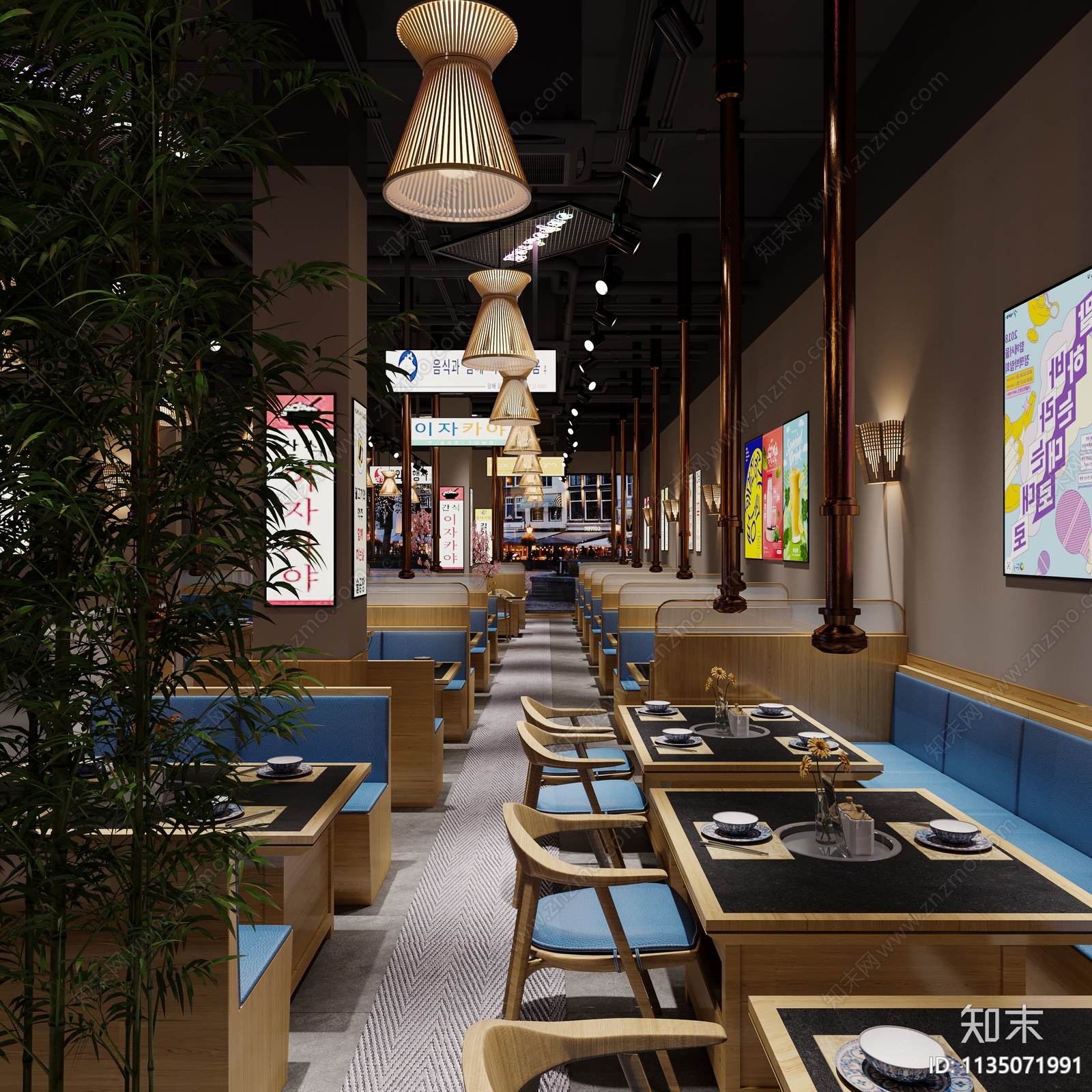 现代烤肉店3D模型下载【ID:1135071991】