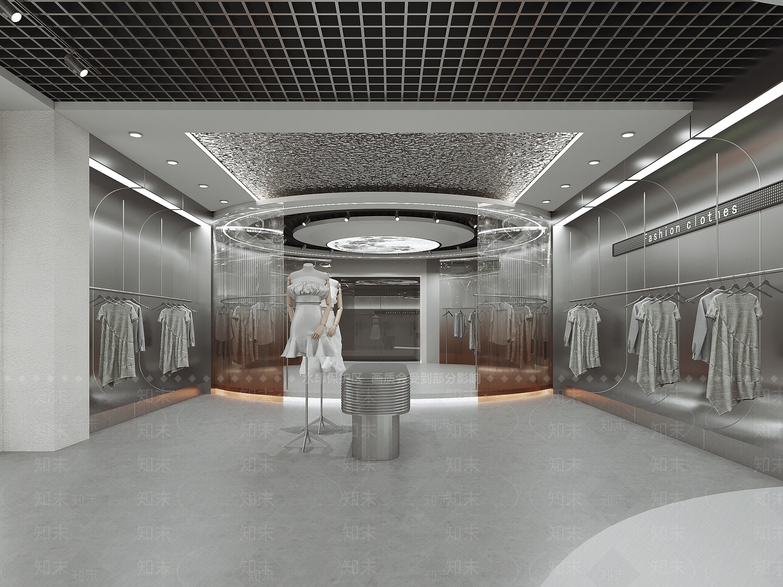 现代潮牌女装服装店SU模型下载【ID:1135078945】