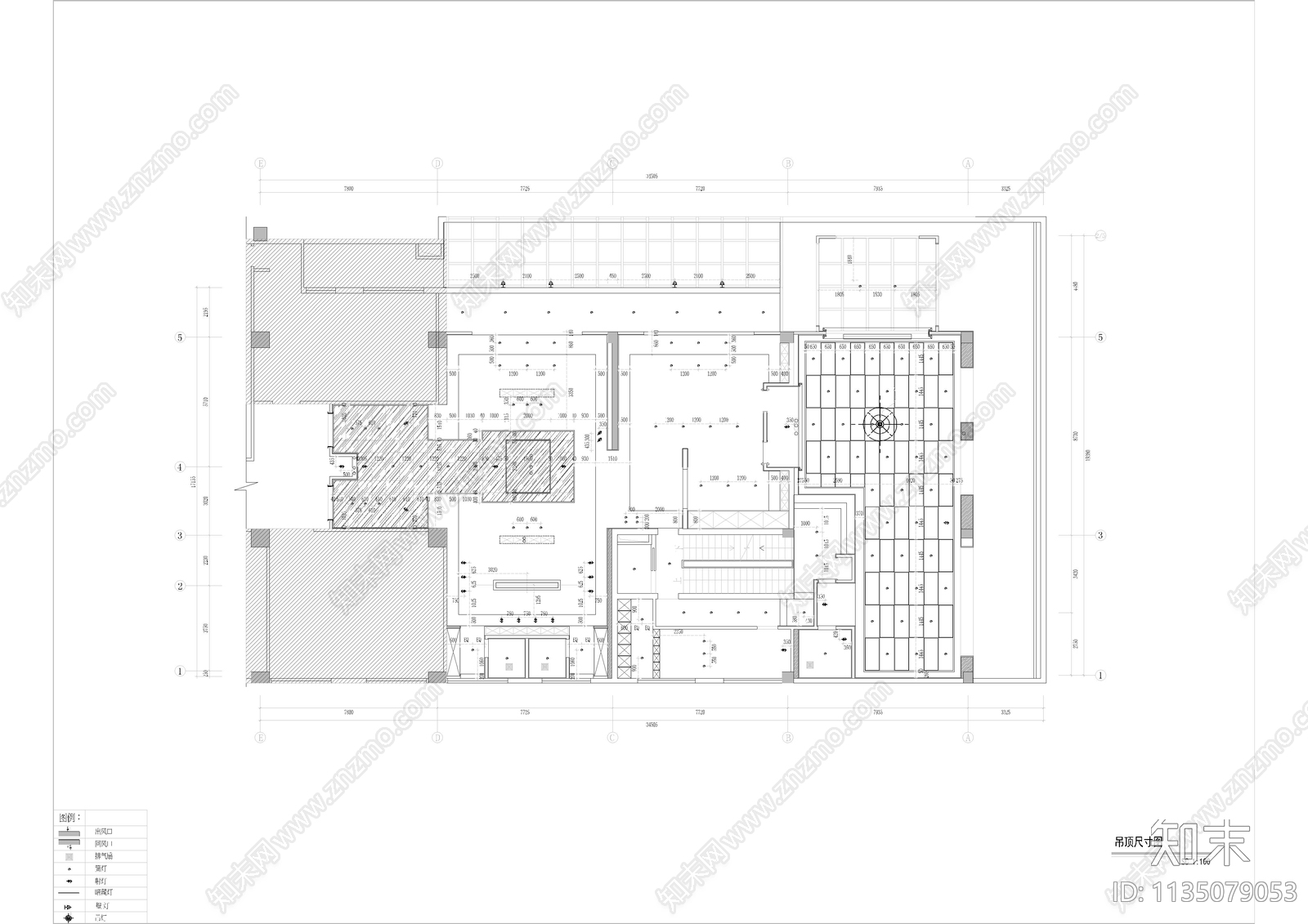 中式禅意风格茶会所cad施工图下载【ID:1135079053】