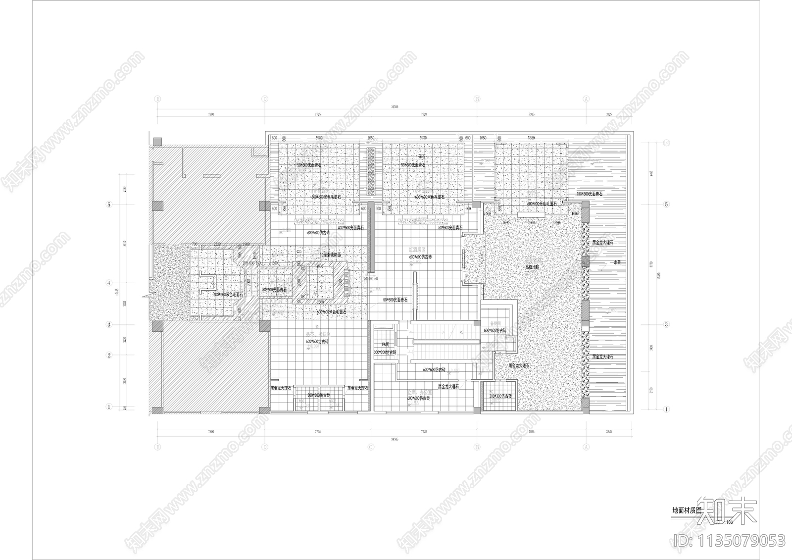 中式禅意风格茶会所cad施工图下载【ID:1135079053】