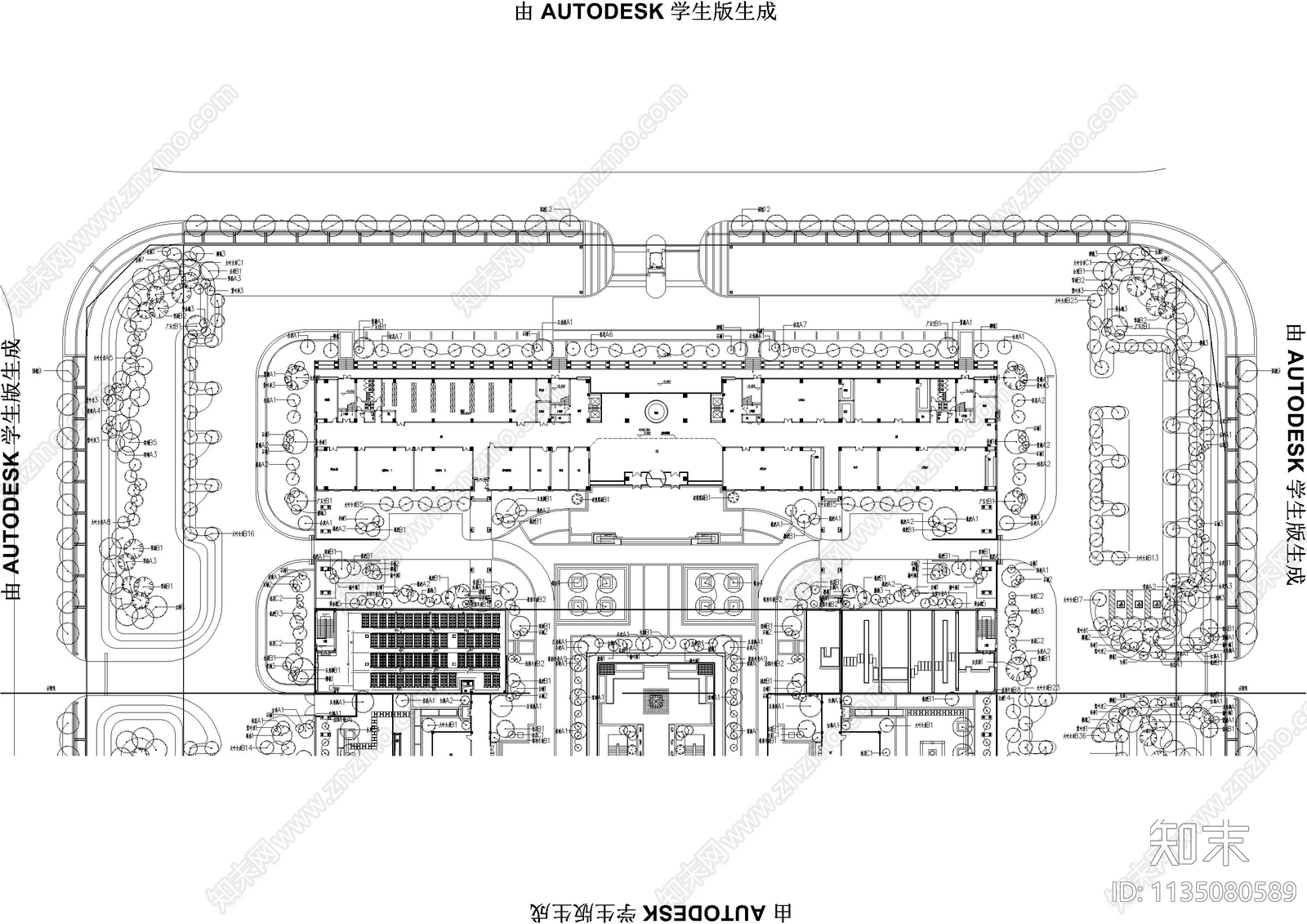 沣东园林工程景观cad施工图下载【ID:1135080589】