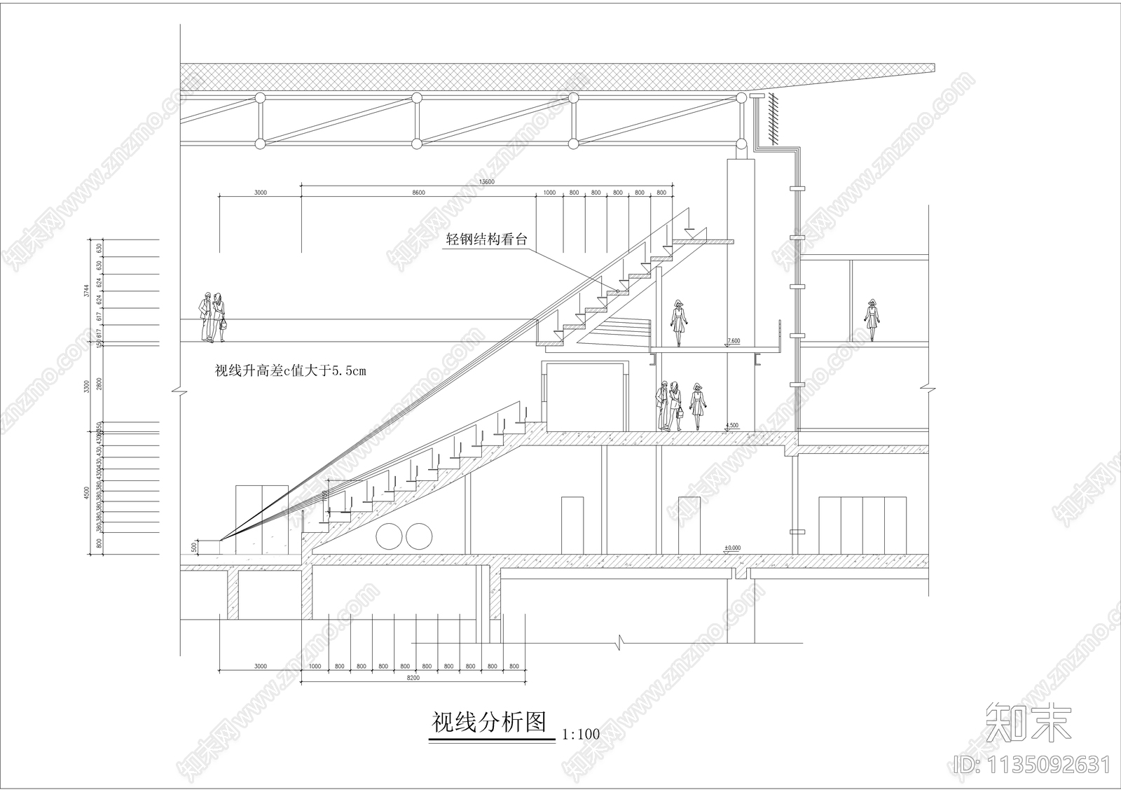 某体育馆全套建筑cad施工图下载【ID:1135092631】