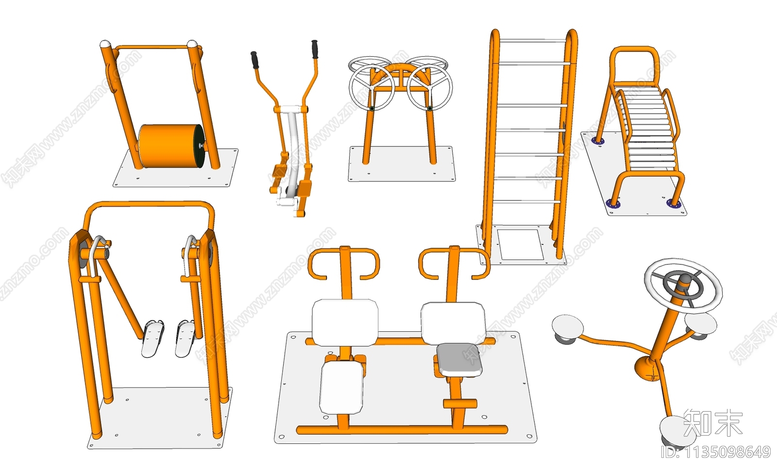 健身器材SU模型下载【ID:1135098649】