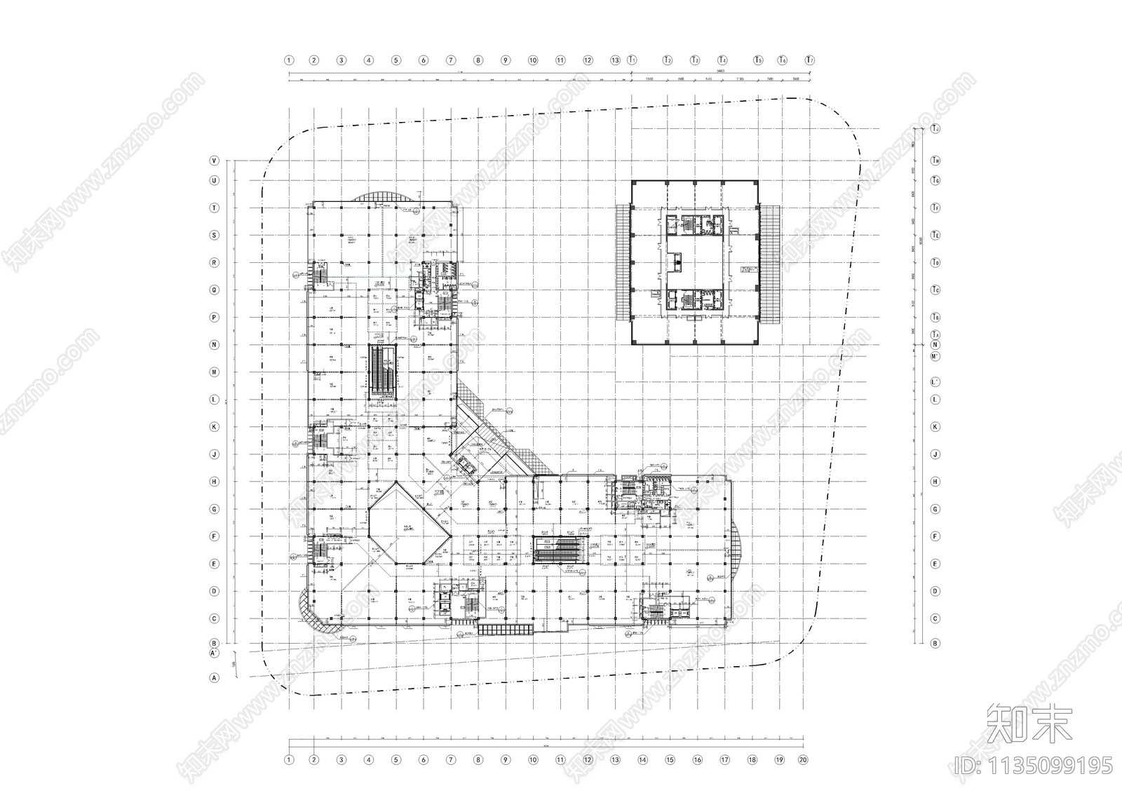 山海莘庄龙之梦购物中心cad施工图下载【ID:1135099195】