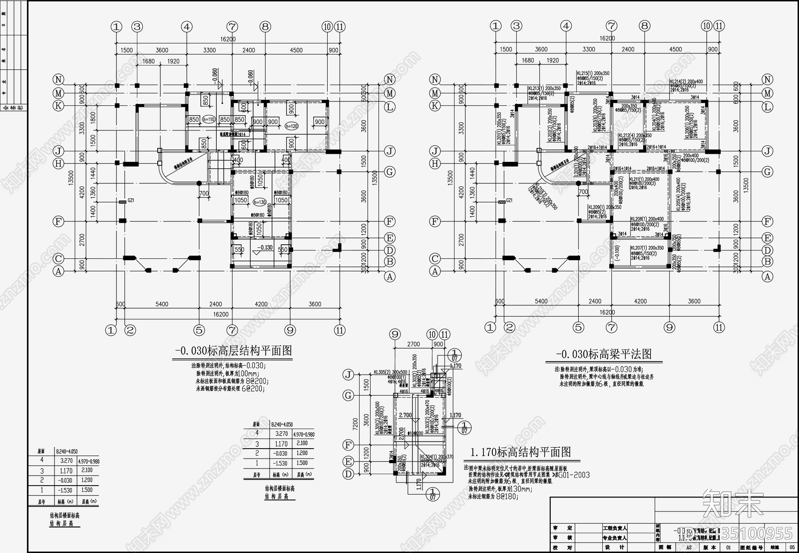 欧式别墅住宅建筑结构cad施工图下载【ID:1135100955】