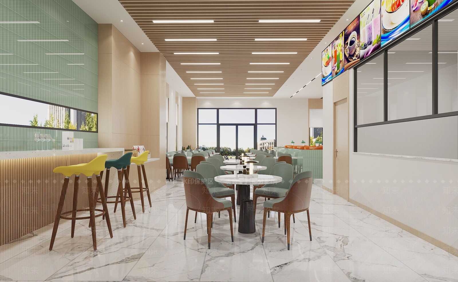 现代茶餐厅3D模型下载【ID:1135107181】