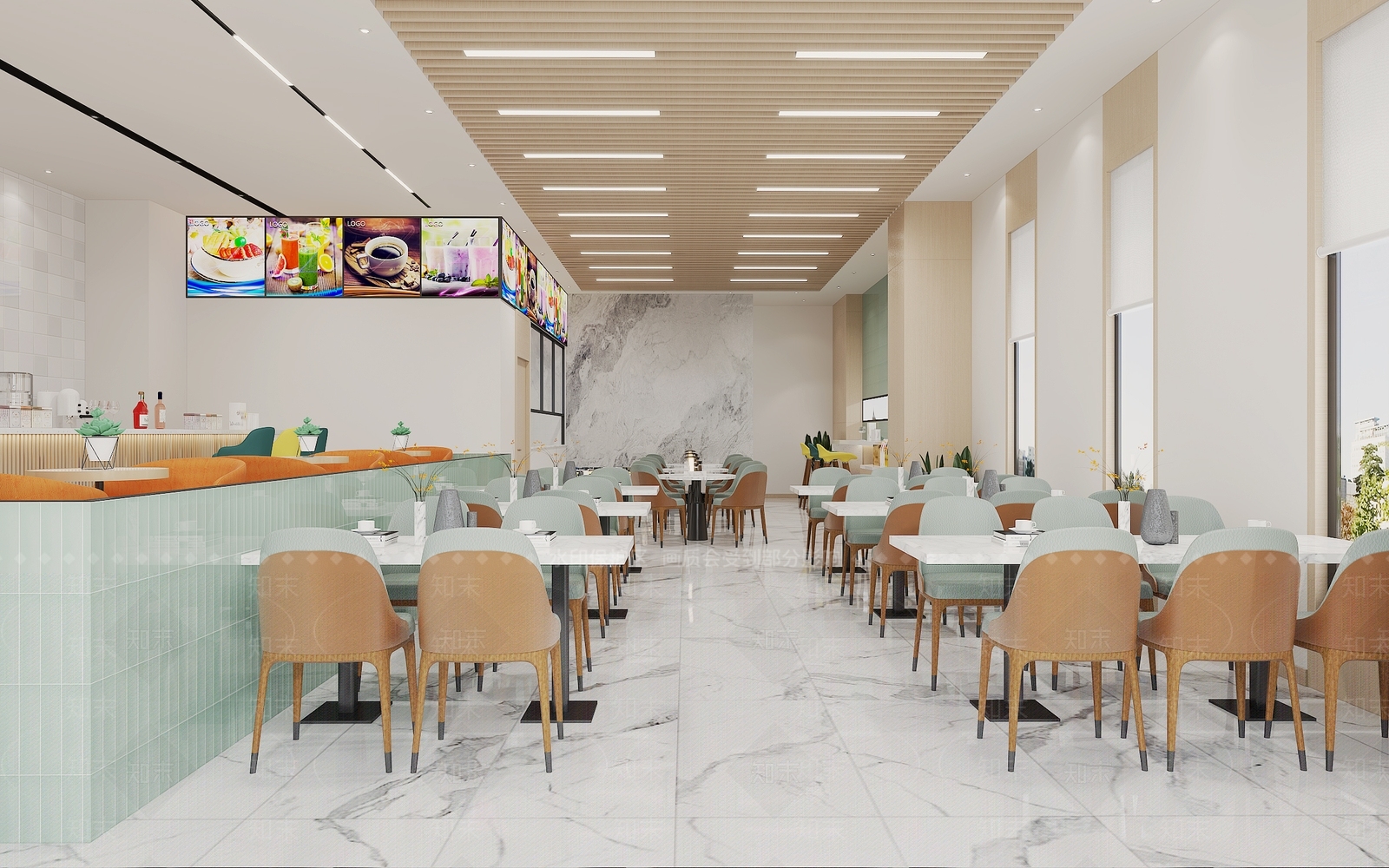现代茶餐厅3D模型下载【ID:1135107181】