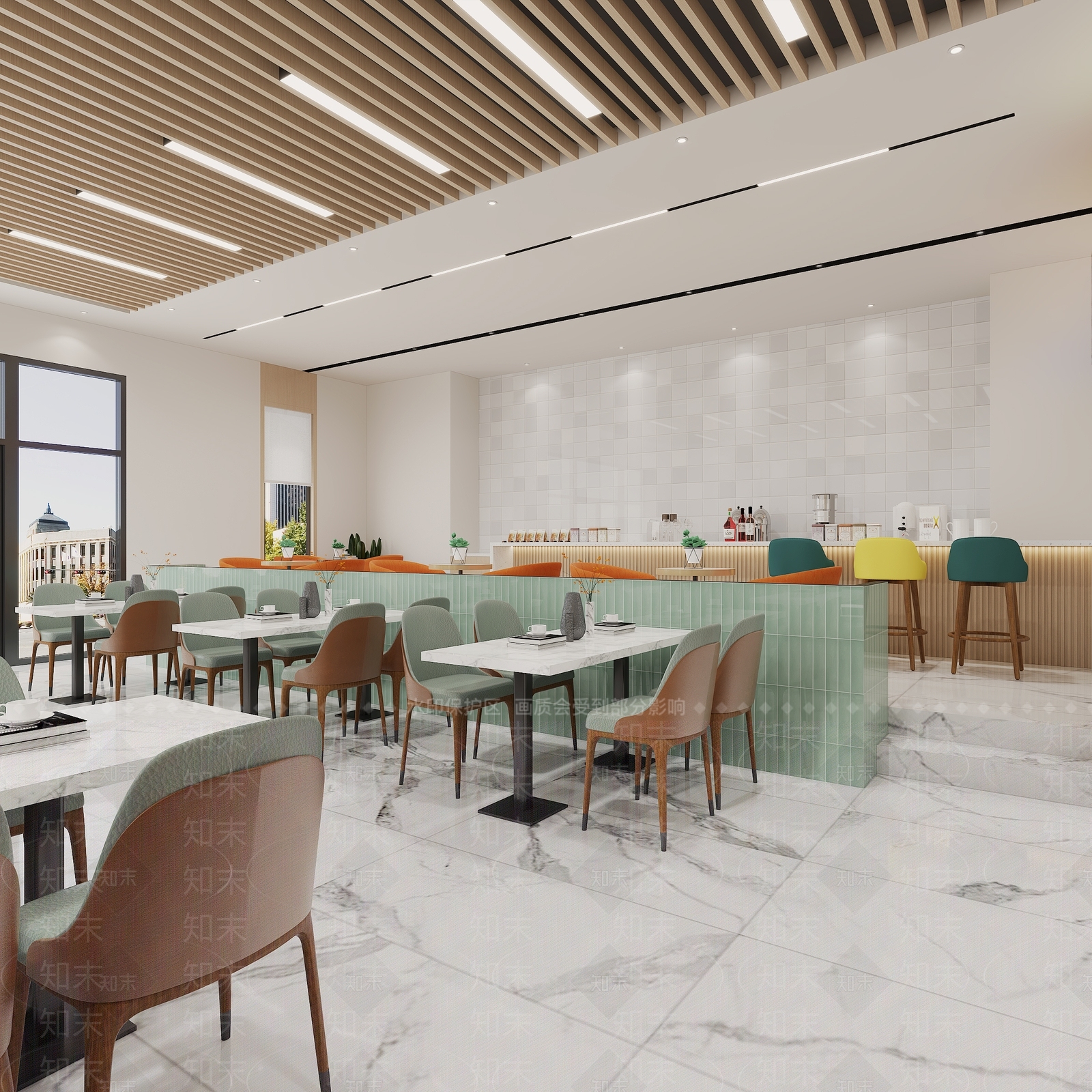 现代茶餐厅3D模型下载【ID:1135107181】