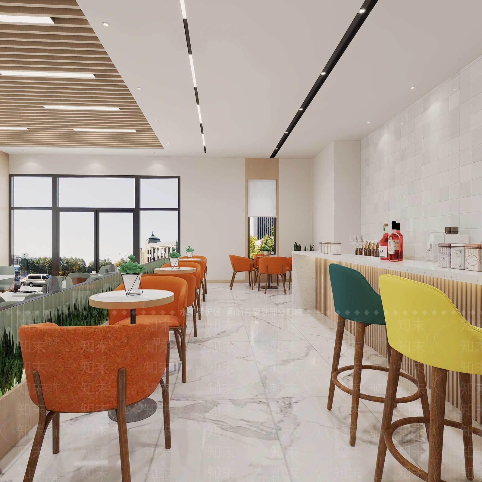 现代茶餐厅3D模型下载【ID:1135107181】