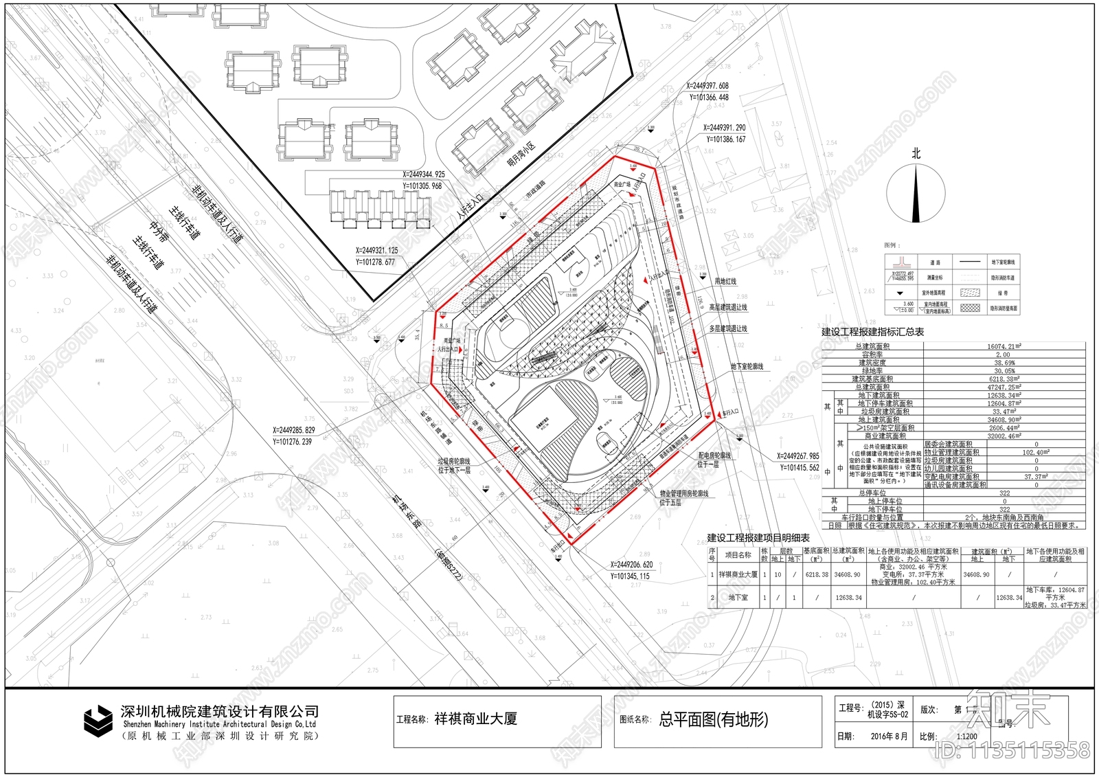 珠海祥祺商业综合体建筑效果图cad施工图下载【ID:1135115358】