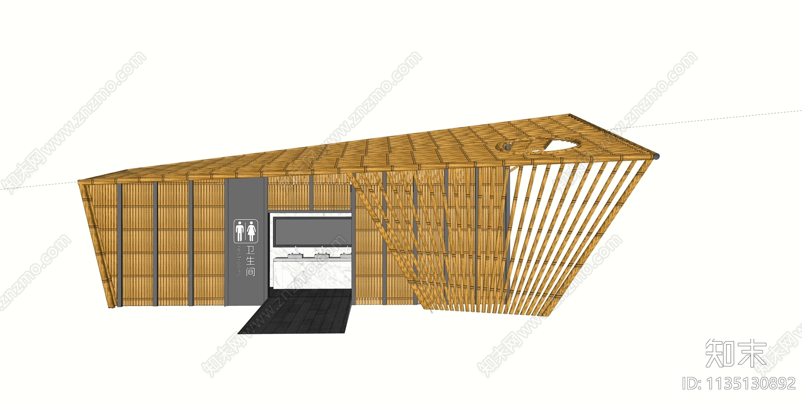 现代公共生态厕所SU模型下载【ID:1135130892】