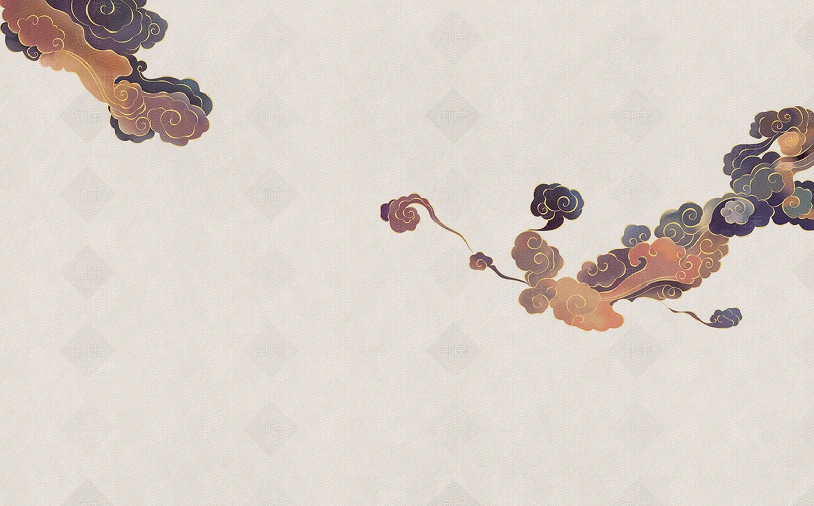 新中式祥云抽象壁纸贴图下载【ID:1135130806】