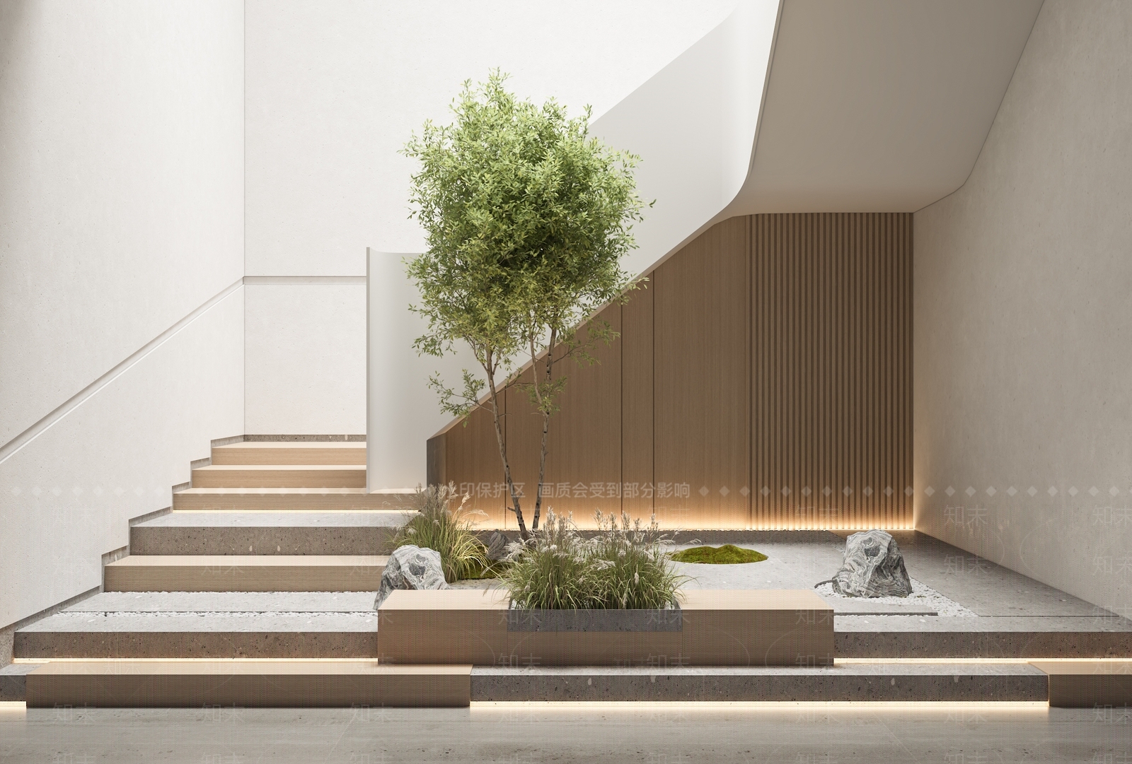 现代楼梯间3D模型下载【ID:1135131928】