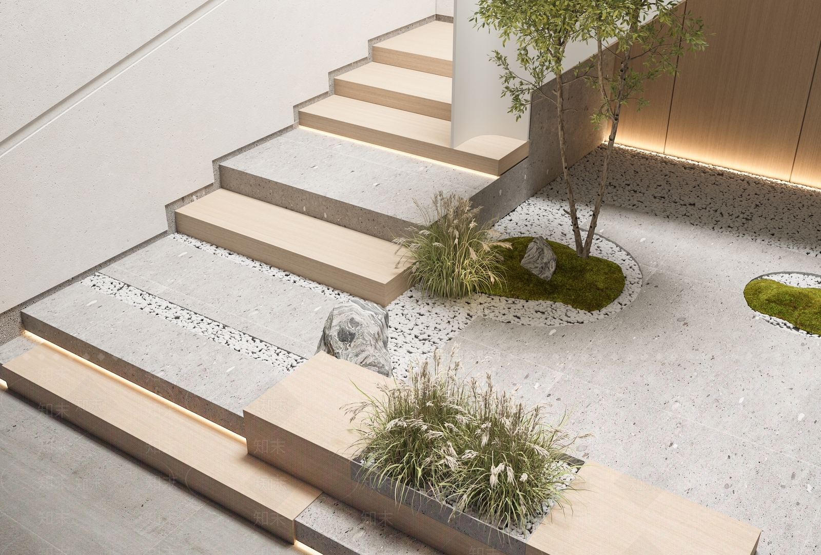 现代楼梯间3D模型下载【ID:1135131928】