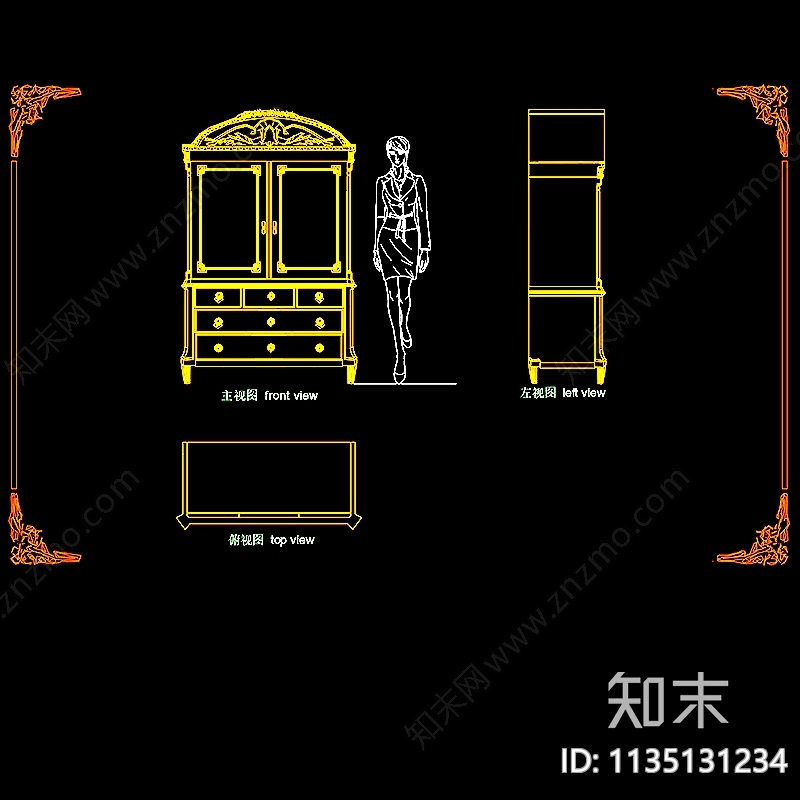 欧式cad施工图下载【ID:1135131234】