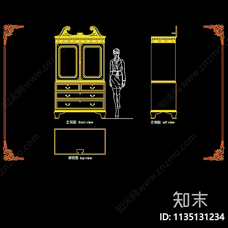 欧式cad施工图下载【ID:1135131234】