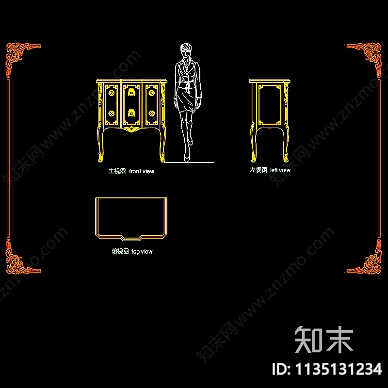 欧式cad施工图下载【ID:1135131234】