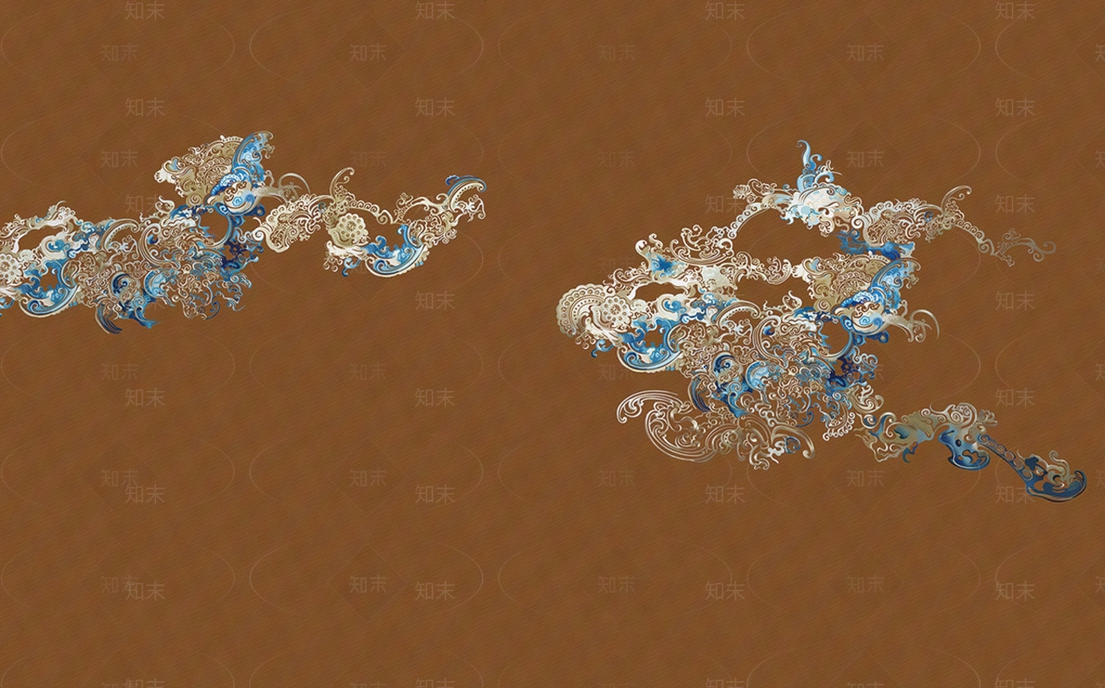 新中式祥云壁纸贴图下载【ID:1135133790】