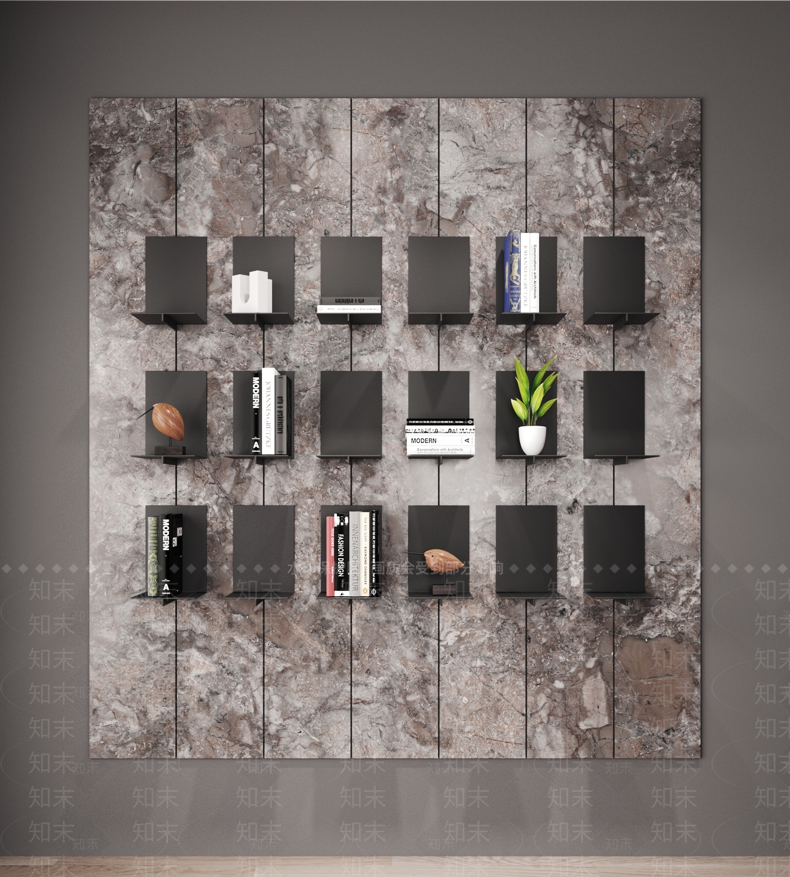 现代书架3D模型下载【ID:1135134709】