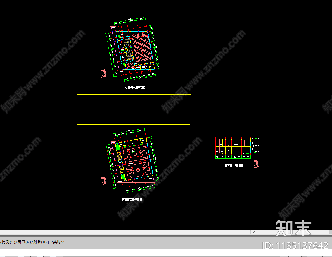 学校体育馆平面图cad施工图下载【ID:1135137642】