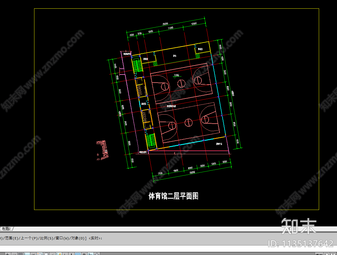 学校体育馆平面图cad施工图下载【ID:1135137642】