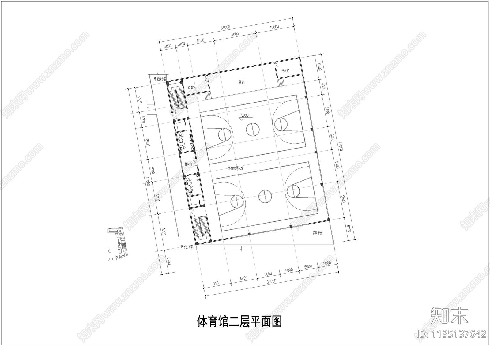 学校体育馆平面图cad施工图下载【ID:1135137642】